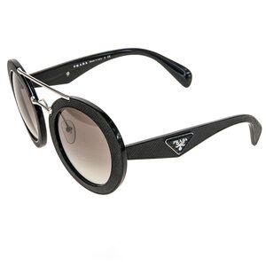 PRADA 15s cinema ornate saffiano leather pr15ss black sunglasses